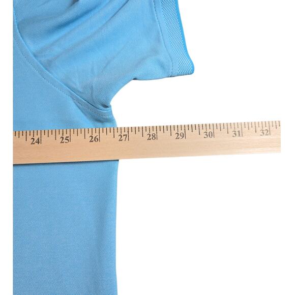 IZOD Performance Polo Shirt Mens XXL Teal Blue Golf UPF-15 Wicking Cotton Blend - Picture 7 of 8